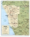 Map of Namibia hunting 
